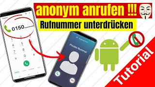 Anonym anrufen - Rufnummer unterdrücken | Tutorial 2021 Android 📞 Resimi