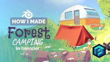 Ghibli Style Forest Camping in Blender - 3D Modeling Process | Polygon Runway