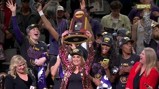 LSU hoists the National Championship trophy 🏆 | ESPN College Basketball