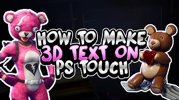 HOW TO MAKE 3D TEXT✔💯(ANDROID/IPHONE)PS TOUCH AND PIXEL LAB