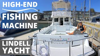 $1,350,000 LINDELL 46F Fishing YACHT WALKTHROUGH & SPECS / Unique Layout Flybridge Cockpit Boat Tour screenshot 1