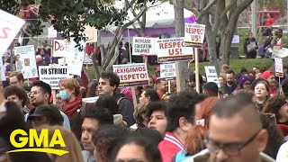 Estimated 65,000 staff to strike in LA school district l GMA