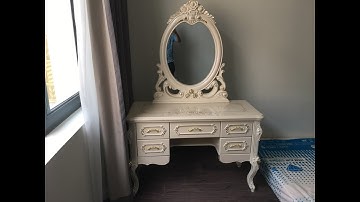 Hoàn thiện bộ bàn ghế trang điểm phong cách tân cổ điển tại nhà chị Vân Anh - Q7