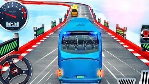 Crazy Bus Stunt Driving Simulator Impossible Bus mega Ramp Racing - Android Gameplay