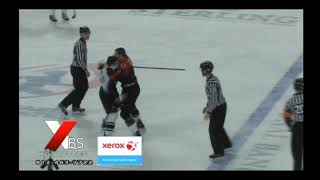ECHL fight - Jaynen Rissling vs Kevin Harvey 01/17/15