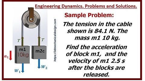 Mechanical engineering |  Dynamics | Newton’s law | Sample Problem
