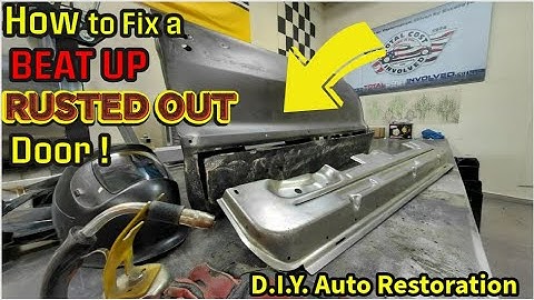 RUST REPAIR  - Door lower Inside & Door Skin Remove / Install  D.I.Y. Auto Restoration