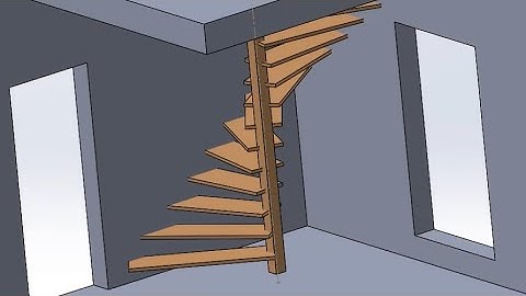 How to draw Spiral Staircase (SolidWorks, Linear component pattern, Circular Stairs)