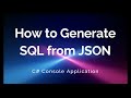 How to Generate SQL Insert Statements from JSON Data. C. Mp3 Song