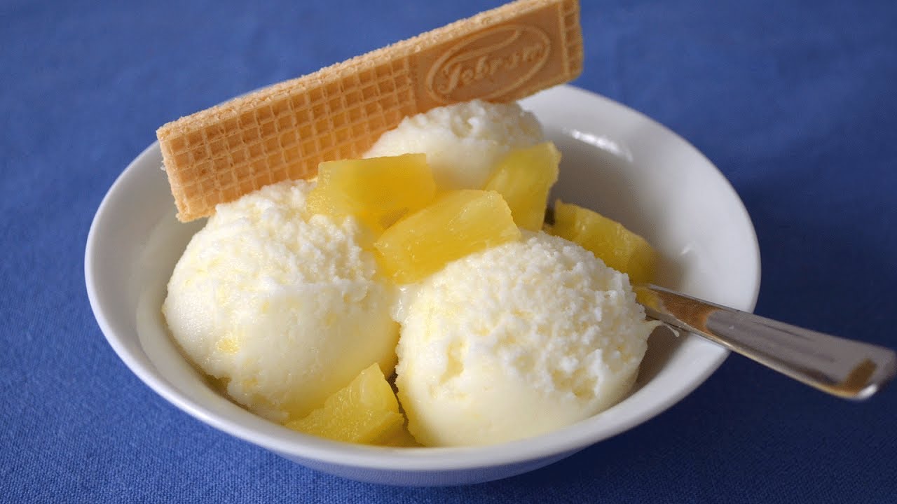 Ananas-Joghurt-Eis selbst machen - YouTube