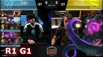 H2K Gaming vs Splyce Game 1 | Round 1 EU LCS Regional Qualifier for S7 Worlds 2017 | H2K vs SPY G1