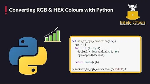 Simply Convert RGB and Hex Colour Values using Python