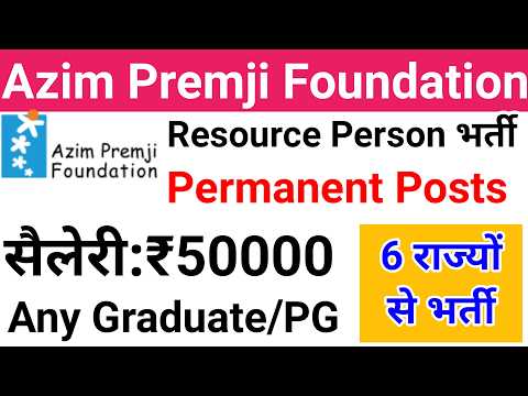 ANY GRADUATE AZIM PREMJI FOUNDATION RESOURCE ...