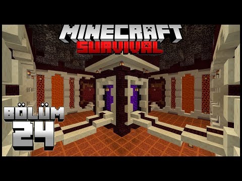 MUHTEŞEM NETHER HUB!┇Minecraft Survival 1.14 ▹Bölüm 24