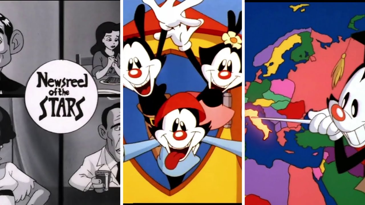 Animaniacs NewsReel of The Starts + Intro + Yakko's World [HD
