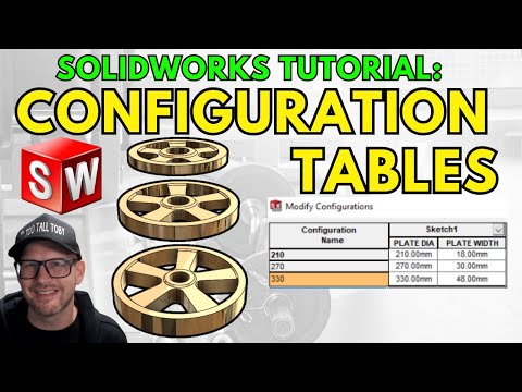 Free SOLIDWORKS Tutorial for STUDENTS - How to use Configuration Tables - Weight Plates!