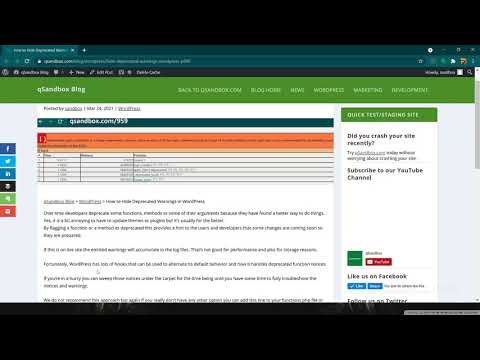 How to Hide Deprecated Warnings in WordPress