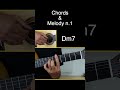 Chords and Melody n.1 Guitar #chordsguitar #guitartutorial #guitarlesson #shorts