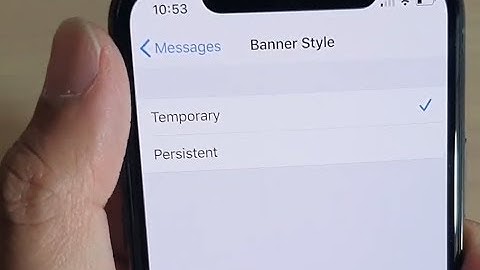 iPhone: Demo of Notification Banner Style Temporary Vs Persistent