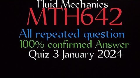 MTH642 Quiz 3  || Fall 2023  || Jan 2024