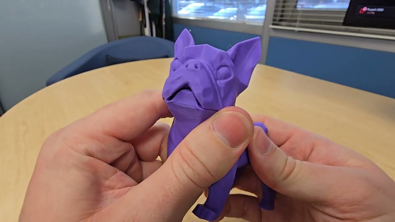 Purple Bulldog Finished Print and Support Removal