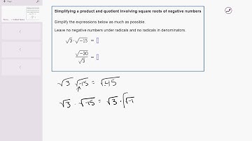 02 02 Simplifying a product and quotient involving square roots of negative numbers
