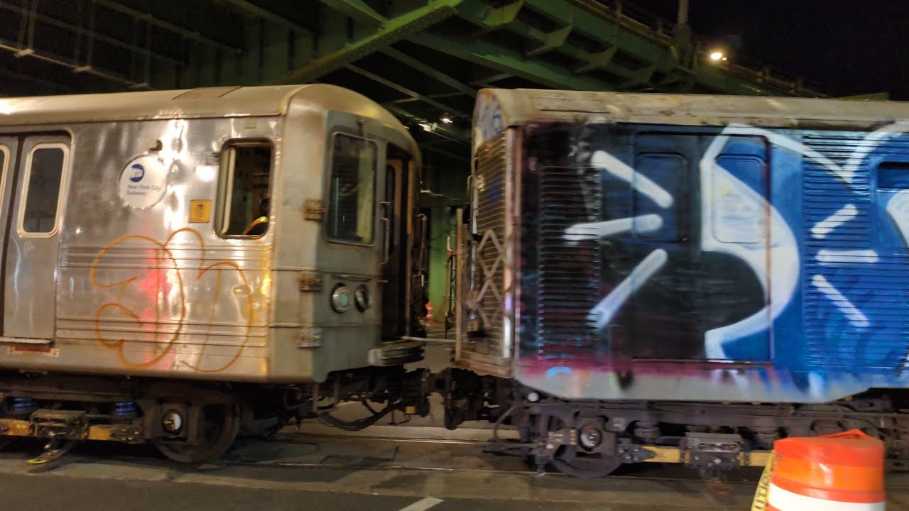 Mta R46 Scrap NYC Subway: R32 & R46 Scrap Move Being Transferred from 38 St Yard to ...