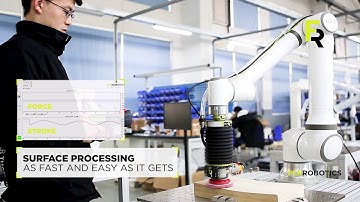 Concave wood sanding with ELITE Robot and FerRobotics ACF-Kit