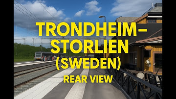 Train 1301 Trondheim - Storlien (Sweden) "Rear view" (July 1 2025)