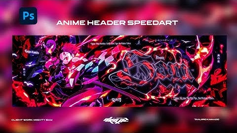 How I made this *INSANE* Anime header | Speedart |
