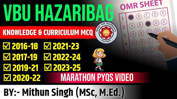 VBU B.ED. SEM 2 KNOWLEDGE & CURRICULUM PREVIOUS YEAR PAPER MCQ EXPLAINED | विनोबा भावे सेमेस्टर 2