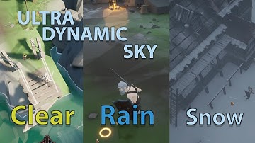 Testing Ultra Dynamic Weather on my low poly game