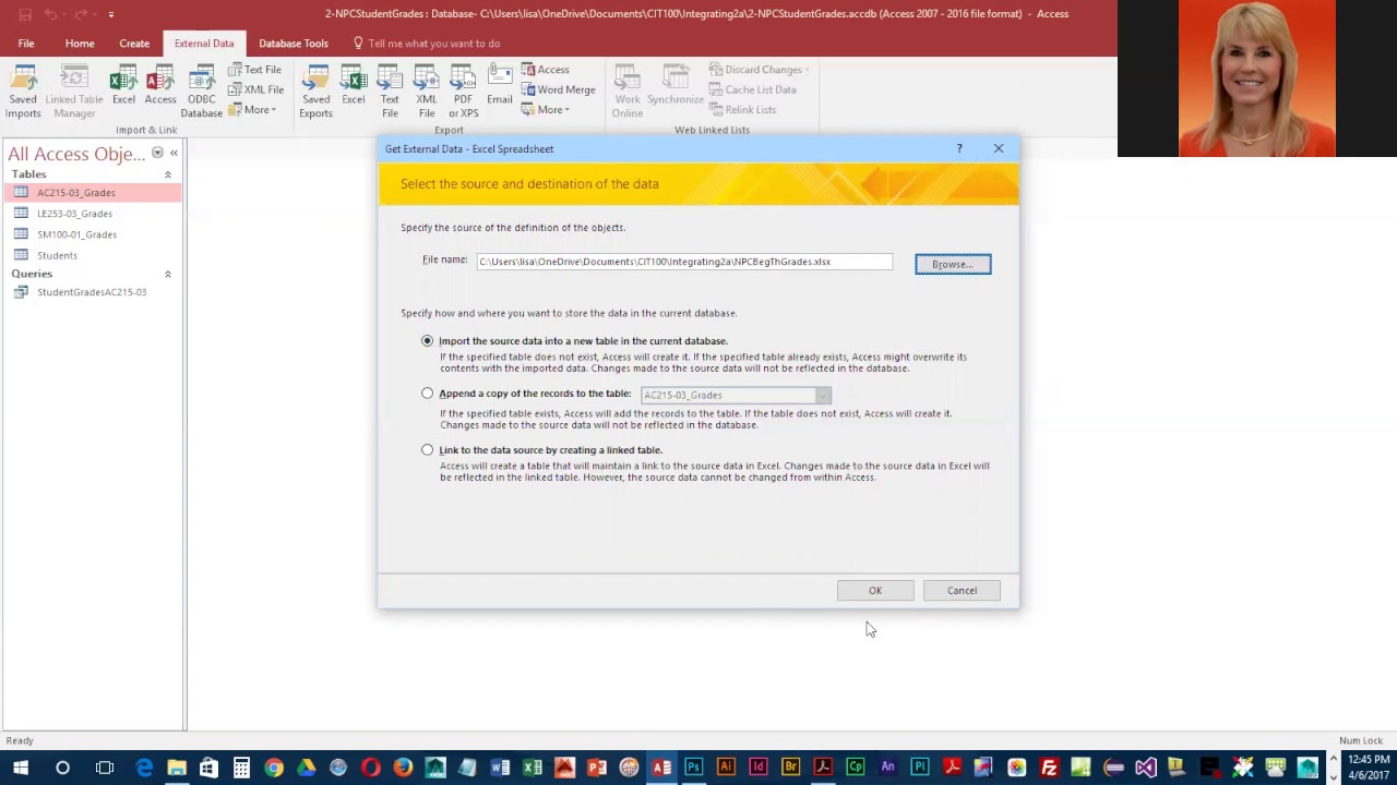 Activity 2 4 Importing Data into an Access Table - YouTube