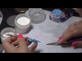 HOW TO Encapsulated 3D Rose Blue Acrylic Nail Design