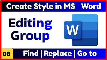 MS Word Tutorial Home Tab | Editing Group | Find Replace Go To Select | Word Tips