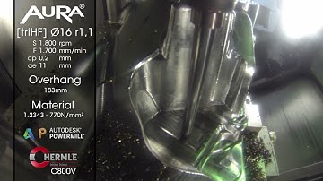 [Aura] strong tools part 7 - remachining 11xØ overhang #powermill #hermle #auratools #autodesk