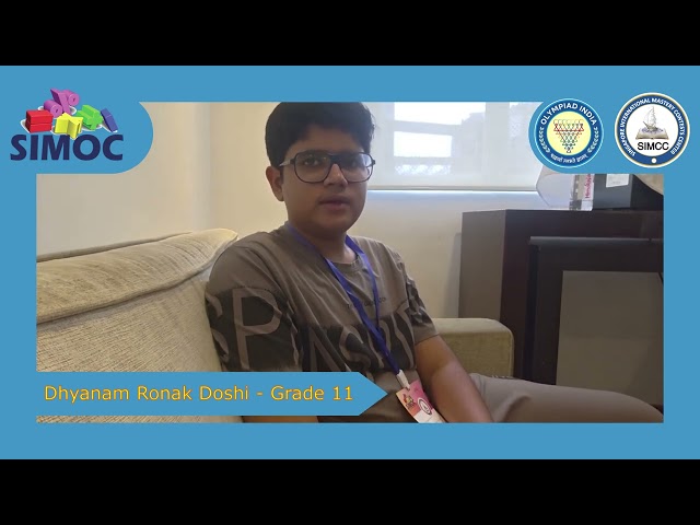 Dhyanam Ronak Doshi | Don Bosco International School | SIMOC 2026 | Olympiad India