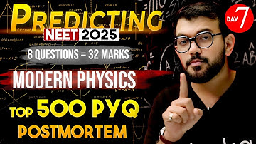 Top 500 Physics PYQ Questions | Modern Physics | NEET 2026 Physics PAPER Prediction | AJ Sir #7