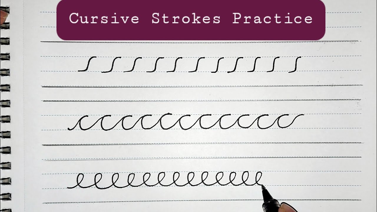 Cursive Strokes Worksheet