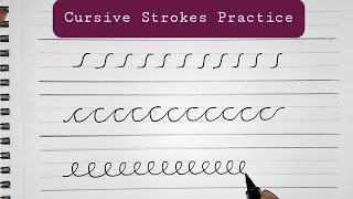 cursive handwriting practice handwriting tutorial cursive writing strokes practice worksheet youtube