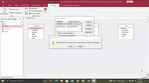 Relationship  Error  In Ms access