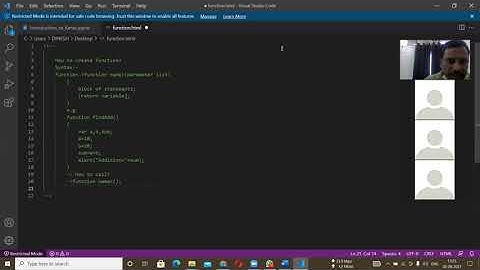 PHP WORKSHOP(FUNCTION IN JAVASCRIPT)FOR BCA 2ND YEAR PPU,30-08-21