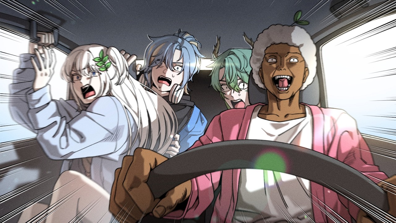 앞이 보이지않는 할머니와 손주들