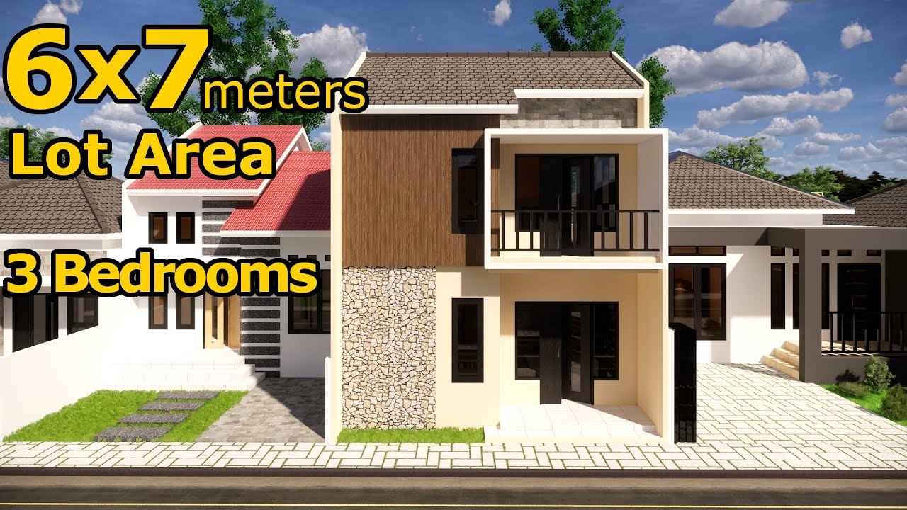 Desain Rumah Minimalis 6x7  3 Kamar Tidur YouTube