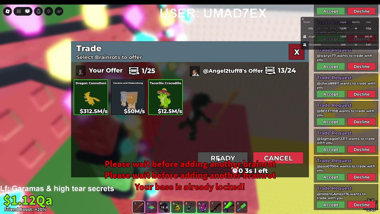 🔴Live trading in steal a brainrot🔴