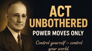 NAPOLEON HILL | LEARN TO ACT AS IF NOTHING BOTHERS YOU 
