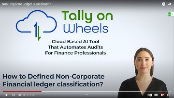 Non Corporate Financials Ledger Classification