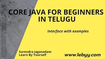 Interface with examples || Java Tutorial for Beginners in Telugu
