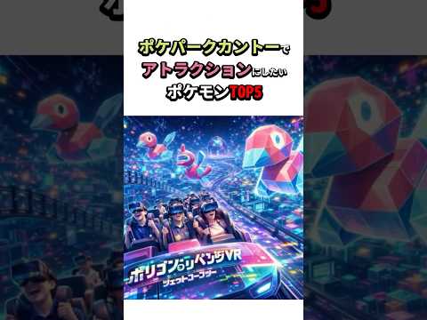 ポケパークカントーでアトラクションにしたいポケモンTOP５