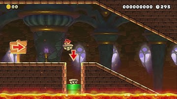 ワクワク溶岩遊泳 by サザ - Super Mario Maker 2 - No Commentary 1bu